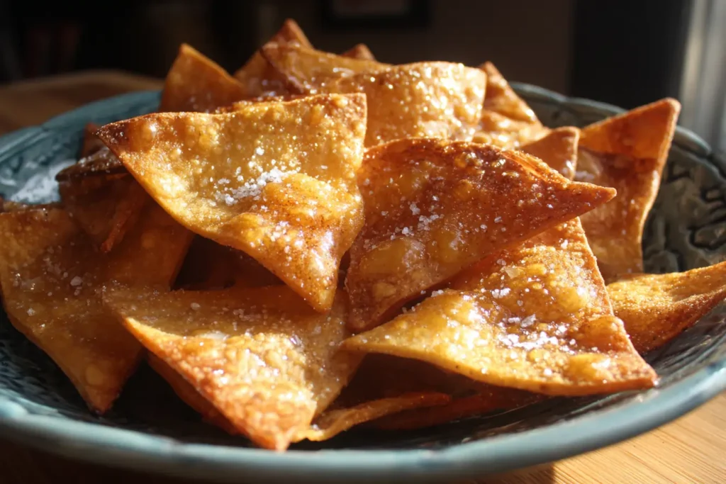 How to make Air Fryer Tortilla Chips — key cooking step