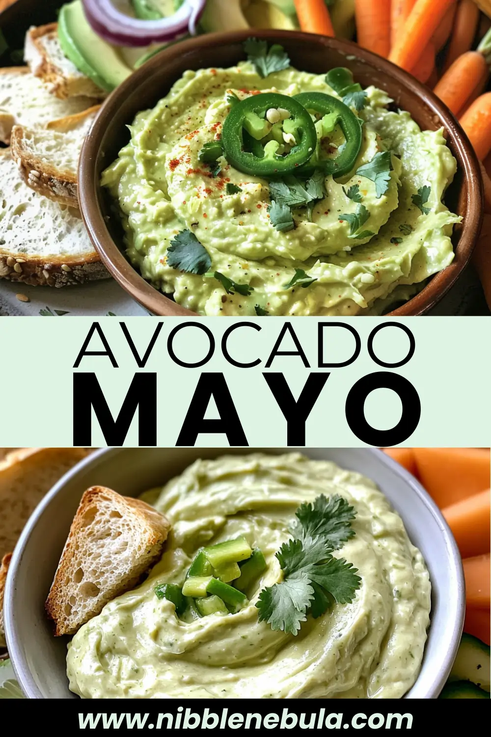Easy homemade Avocado Mayo ready to serve