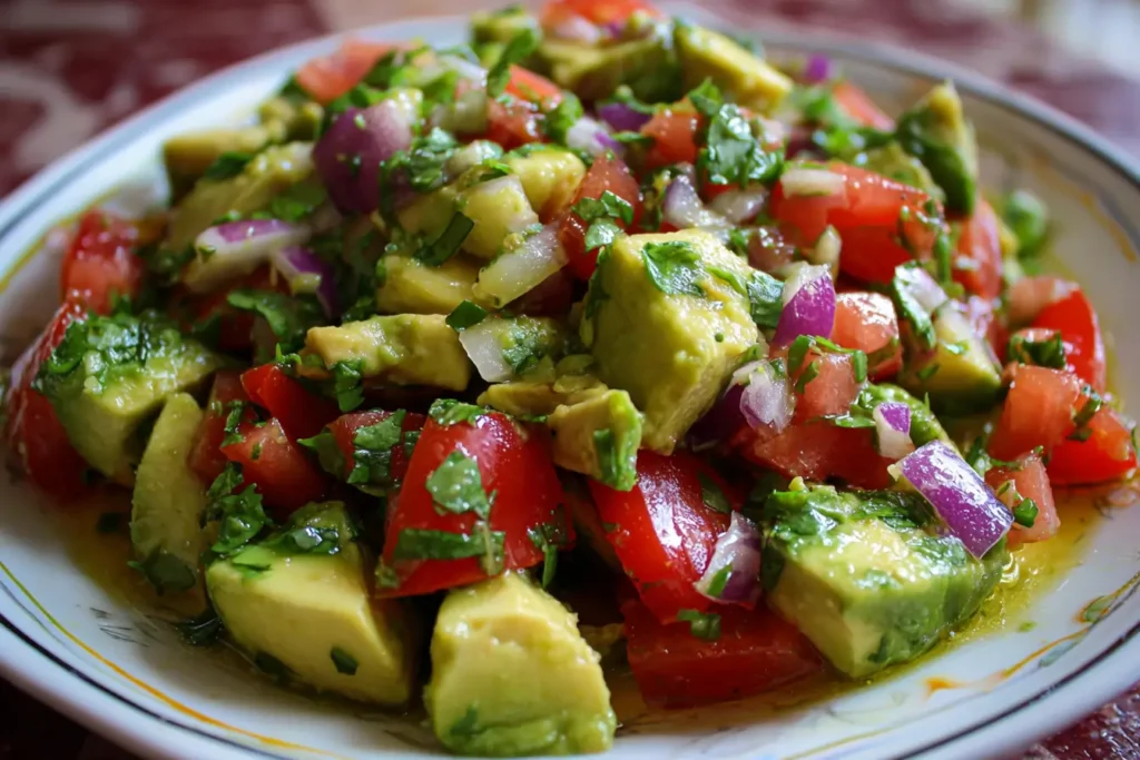 How to make Avocado Pico de Gallo — key cooking step