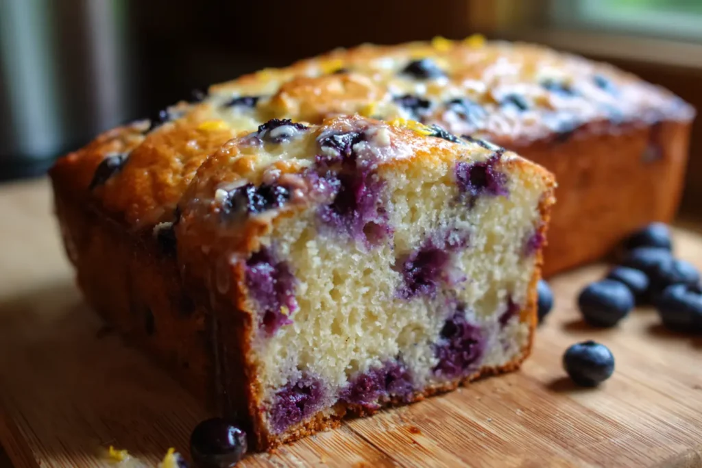 How to make Blueberry Lemon Banana Bread — key cooking step