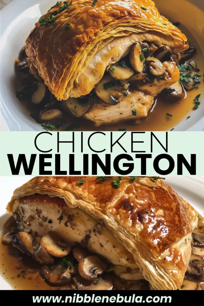 Easy homemade Chicken Wellington ready to serve