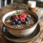 Chocolate Chia Pudding finished dish for recipe card