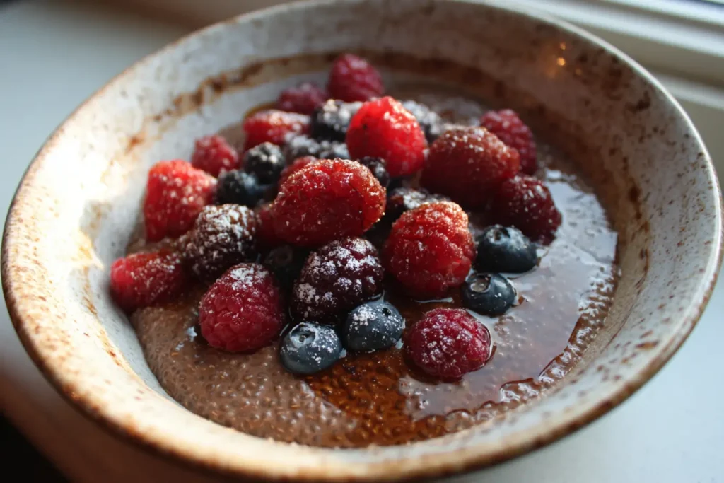 How to make Chocolate Chia Pudding — key cooking step