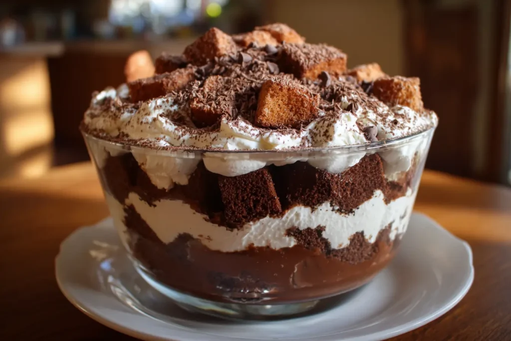 How to make Chocolate Kahlua Trifle — key cooking step
