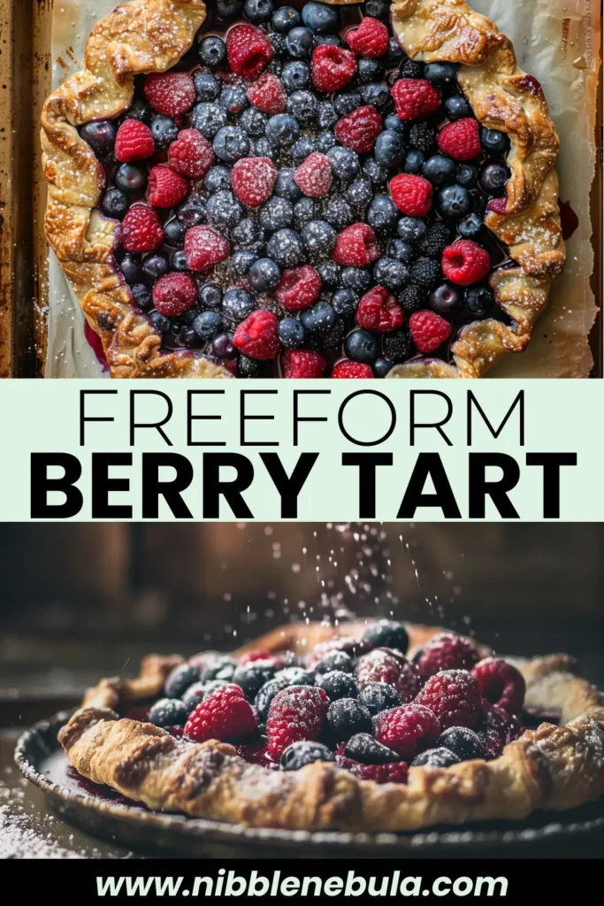 Easy homemade Freeform Berry Tart ready to serve