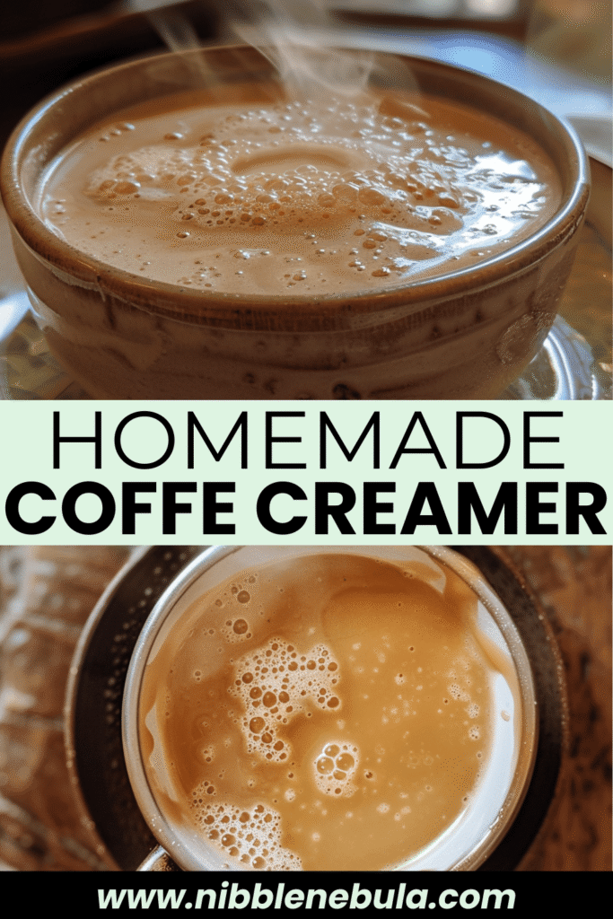 Easy homemade Homemade Coffee Creamer ready to serve