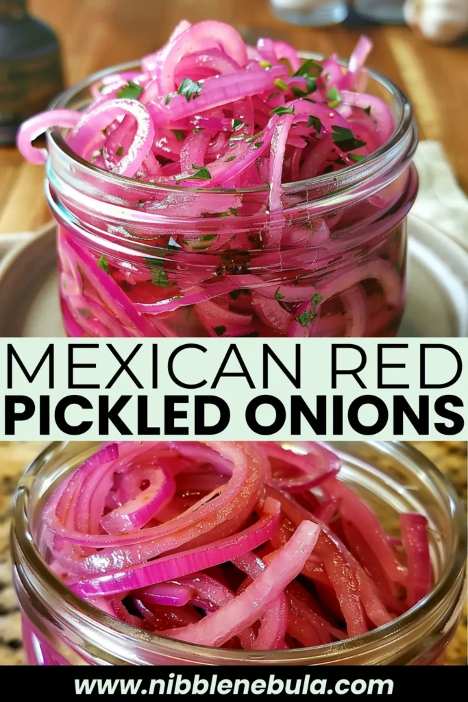 Easy homemade Mexican Red Pickled Onions ready to serve
