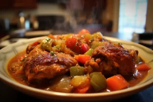 Pollo Guisado Puerto Rican — chef-tested restaurant-quality photo
