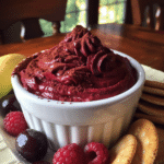 Red Velvet Dip finished dish for recipe card