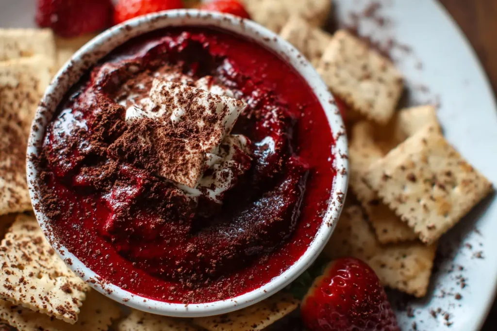 How to make Red Velvet Dip — key cooking step