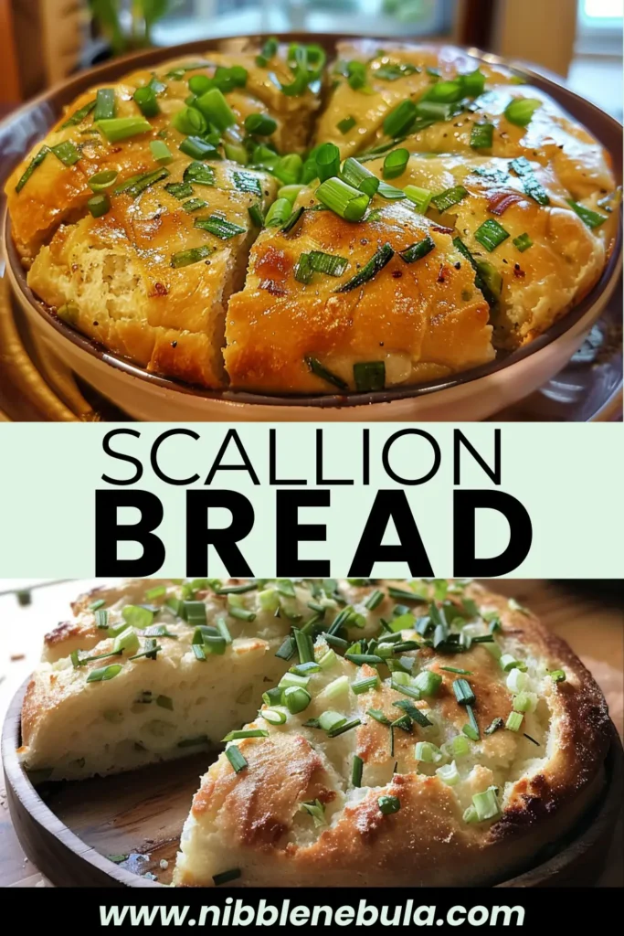 Easy homemade Scallion Bread ready to serve