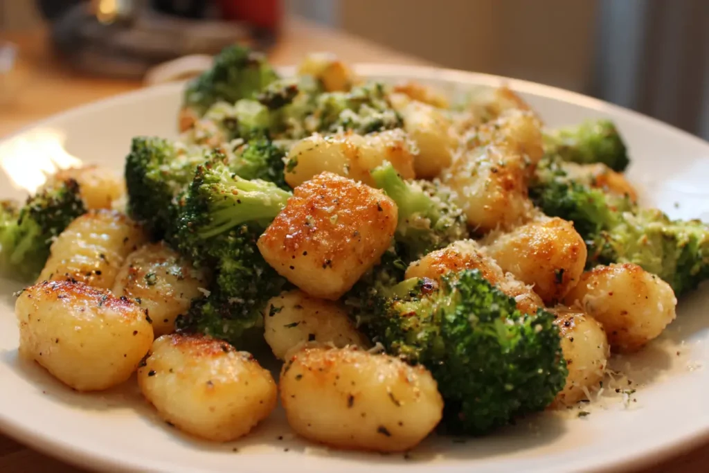 How to make Sheet Pan Gnocchi Broccoli — key cooking step