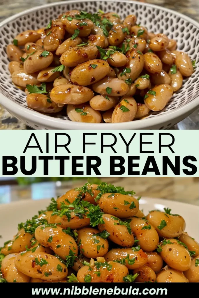 Easy homemade air fryer butter beans ready to serve