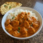 Easy Crockpot Butter Chicken with creamy tomato sauce