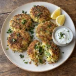 The Ultimate Leek Patties on a cream plate with a tender leek center