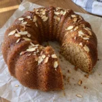 Rosh Hashanah Honey Cake with a tender sliced crumb and optional almonds